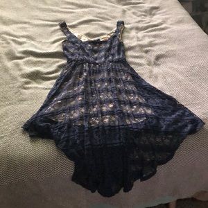 Blue crochet dress